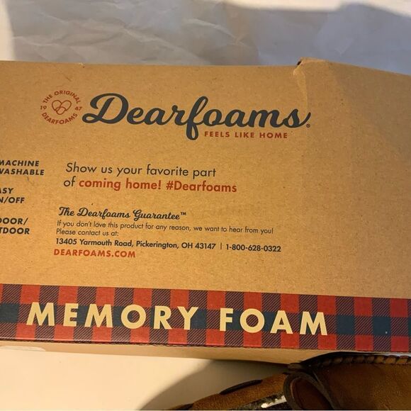 Dearfoams Men's Black Memory Foam Slippers Indoor/Outdoor SZ Small 7-8 - Picture 4 of 7